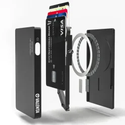 New Valenta Cardprotector Aluminium Magsafe with Money Clip black