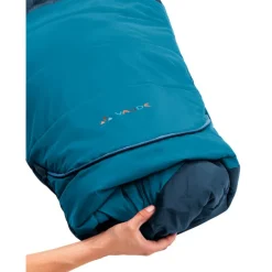 Hot Vaude Alpi Kids Sleepingbag Adjust 400 II SYN Zip Left baltic sea