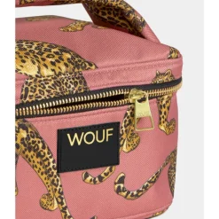 Best Wouf Blush Leopard Vanity Bag multi