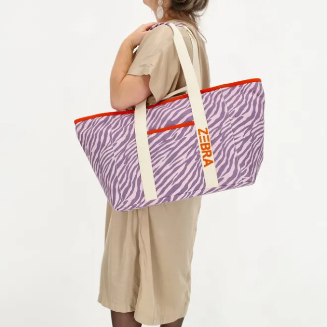 Hot Zebra Trends Elise Beachbag lila zebra