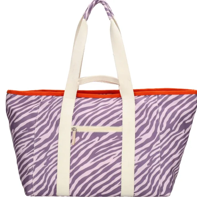 Hot Zebra Trends Elise Beachbag lila zebra