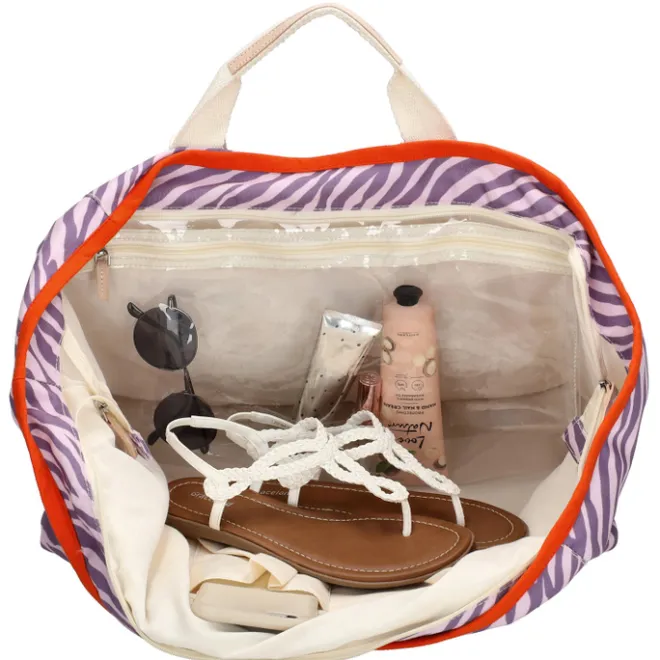Hot Zebra Trends Elise Beachbag lila zebra