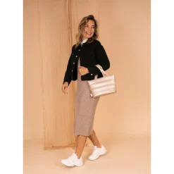 Sale Zebra Trends Evie Handbag 23045 champagne