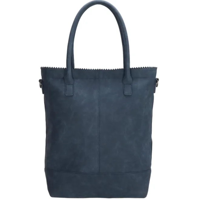 Hot Zebra Trends Kartel Met Rits Shopper jeansblauw